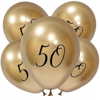 Balony Beauty&Charm 50, platynowe j. złote, 12'/ 5 szt.