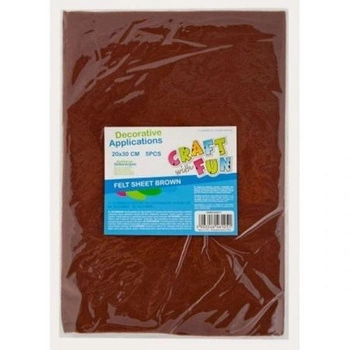 OZDOBA DEK FILC ARKUSZ 20X30/5SZT BRAZ CF 40/80