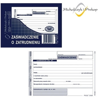 zaświadczenie o zatrudnieniu