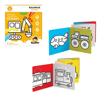 CzuCzu Dłuuugie rysowanki. Pojazdy. Koloruję 2+