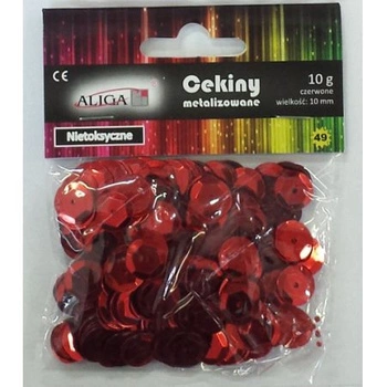 CEKINY MET 10G CZERWONE BŁYSK