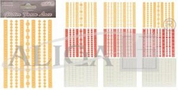 Naklejki FG-307 piankowe  Naklejka piankowa – koronkowa wstążka.  Różne wzory i kolory  rozm. 11,5 x 15,5 cm