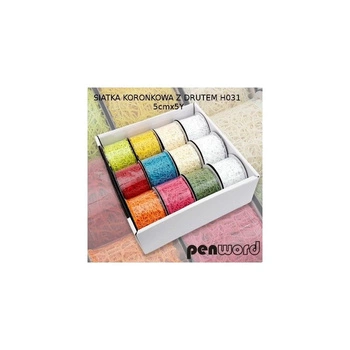 SIATKA KORONKOWA Z DRUTEM H031 5cmx5Y