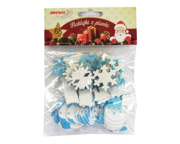 NAKLEJKI Z PIANKI 68SZT ŚNIEŻYNKI I PINGWINY
