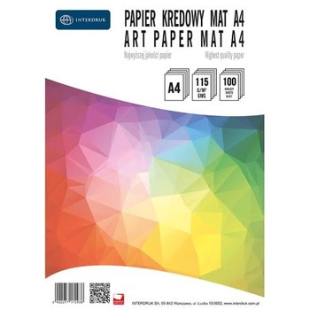 PAPIER A4 KREDOWY MATOWY 100 ARKUSZY