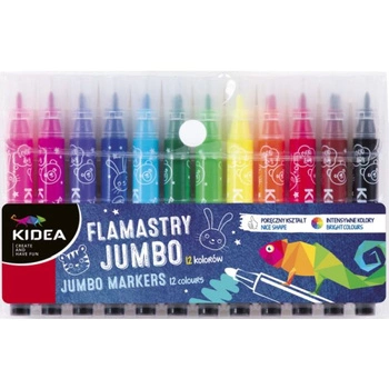 Flamastry Jumbo 12 kolorów Kidea