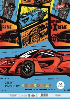 ZESZYT PAPIERÓW KOLOROWYCH A4 10K OKŁADKA KREDOWANA UNIPAP