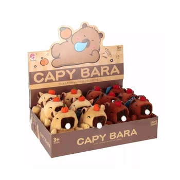 Zabwka gdniotek wyciskana Kapibara brelok 13CM MIX2  (dispaly 12)