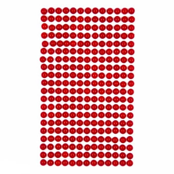 PEREŁKI SAMOPRZYLEPNE 6 MM, 260 SZT. RED