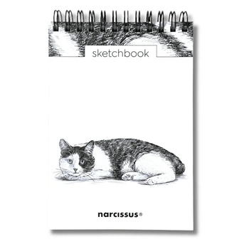 Szkicownik A6 pion na spirali Kot 60K 120 gs/m Narcissus 60 kartek