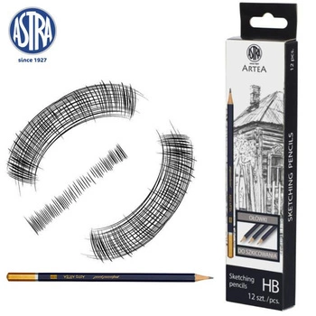 Ołówek do szkicowania HB Astra Artea - box 12 szt.uk