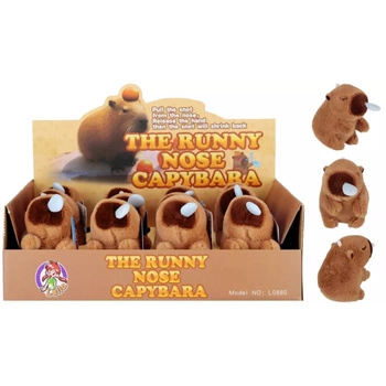 Pluszowa Kapibara, zabwka naciągana 11 cm