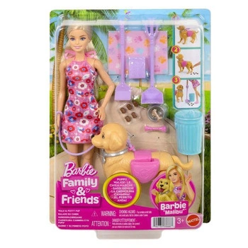 Barbie Spacer z pieskiem czyścioszkiem Mattel