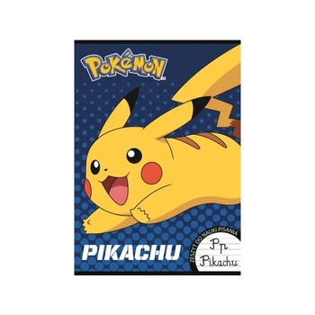 Zeszyt do nauki pisania A4 32k linia dwukolorowa laminowany  POKEMON