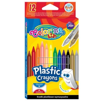 KREDKI ŚWIECOWE 12 KOLORÓW WYMAZYWALNE