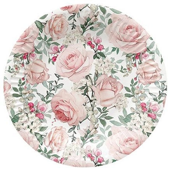 PAW Talerze papierowe okrągłe 18cm 8szt. Gorgeous Roses