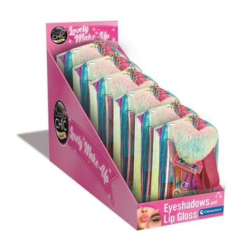 Crazy Chic. Holograficzna kosmetyczka(cień do oczu i błyszczyk w środku) Clementoni