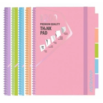 Kołozeszyt PP ASTRAPAP Pastel A5 - mix kołorów