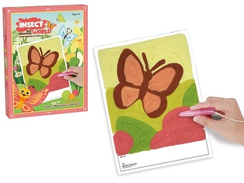 Obrazek do wypełniania włóczką, na rzep, 6 kolorów włóczki, dłuto; 32x24,5x2,5cm, Box