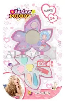 Zestaw pudrowy ZP-2425 5 cieni, 1 szminka, 1 pędzelek