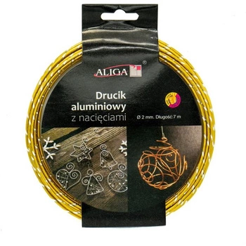 Drucik aluminiowy DA-6822 złoty z nacięciami 2mm x 7m