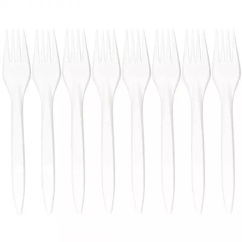 Widelce wielorazowe - białe (8 szt.)