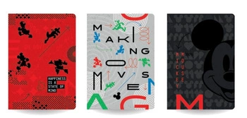 DISNEY FASHION - ZESZYT A4 / 60 K kratka. MIX 3 WZORÓW /MICKEY MOUSE /6/