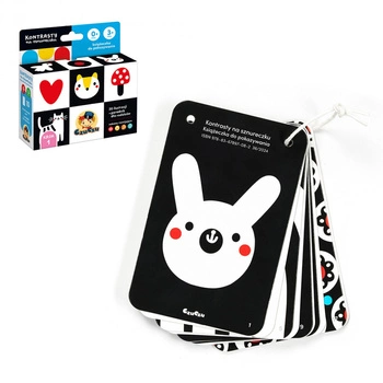 CzuCzu Kontrasty na sznureczku 0m+ 3m+ Książeczka do pokazywania