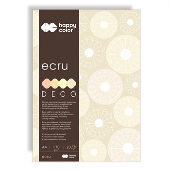 Happy color Blok kreatywny- deco ECRU odcienie beżu, A4-170g