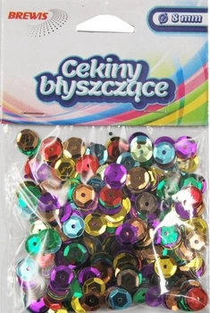 Cekiny błyszczące 8 mm MIX kolorów