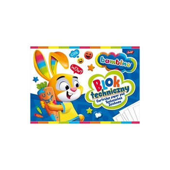 Bambino Blok techniczny A3- białe kartki 190g