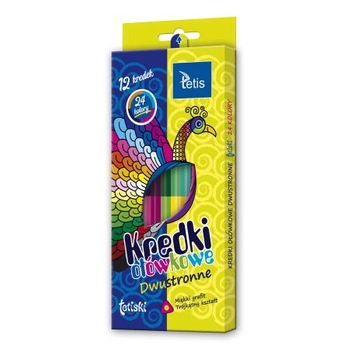 Kredki ołówkowe trójkatne dwustronne 12/24  Tetiski