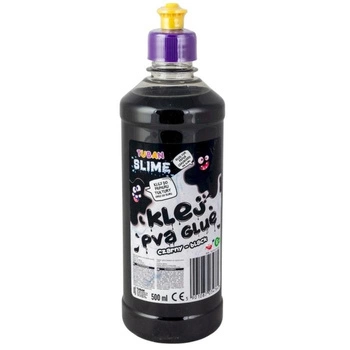 Klej w płynie czarny slime, papier, tektura PVA  500ml Tuban
