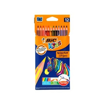 Bic Kredki  Eco Evolution Stripes 12 kolorów