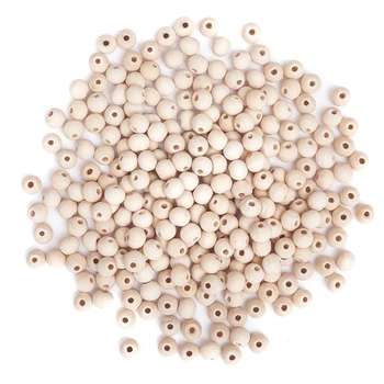 DREWNIANE KORALIKI, KULKI 8 MM, 40G