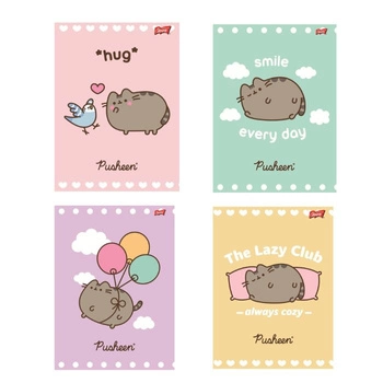 Zeszyt A5 32k linia podwójna dwukolorowa laminowany PUSHEEN =