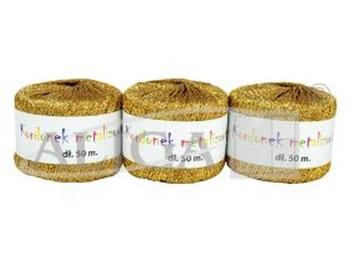 Kordonek KOB-01 metalizowany złoty 2mm x 50m op.= 3szt.