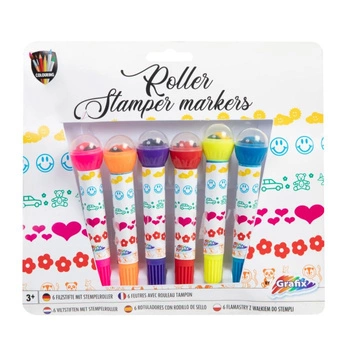 6 KOL.FLAMASTRÓW ZE STEMPELKAMI 8715427074290