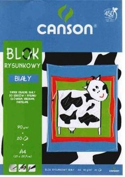 BLOK A4 RYSUNKOWY 90G BIAŁY CANSON