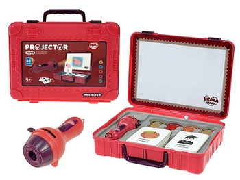 projektor do nauki języka ang. w walizce, obrazki ze słówkami; 30x23x8,5cm, Box
