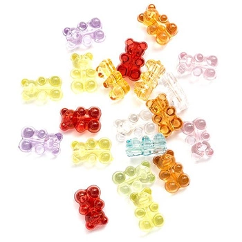 KORALIKI AKRYLOWE - MISIE, 17 MM,  20 SZT.