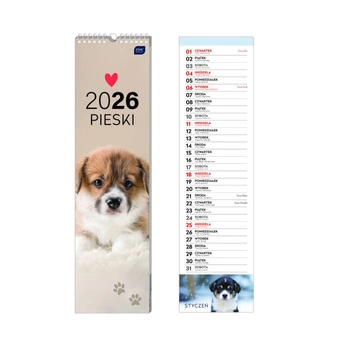 Kalendarz paskowy 13,5x50cm Psy       26