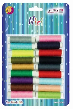 Nici NIT-1420 dł. 50 m. Op. zawiera mix 18 kolorów.  