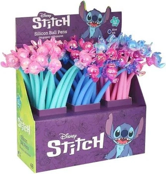 DISNEY BLACK - DŁUGOPIS ŻELOWY / FLEXY / SILIKONOWY DISPLAY 48 SZT. - STITCH /48/