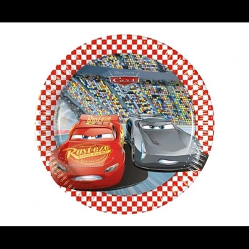 Talerzyki pap. Cars 3, next generation, 20 cm, 8 szt. (plastic-free)