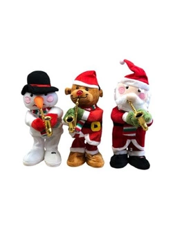 Zabawka tańcząca Renifer/Bałwan/Mikołaj mix