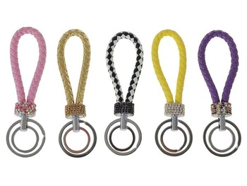 brelok plecionka z diamencikami dł. 13cm;