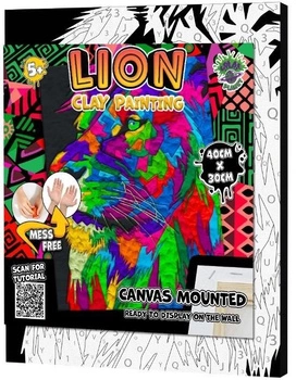 OBRAZ DO WYKLEJANIA PLASTELINĄ - LEW