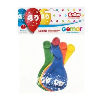BALONY PASTEL 12 Z NADRUKIEM 40 5SZTUK