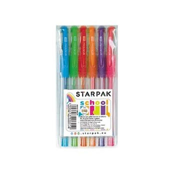 DŁUGOPIS ŻELOWY Z GRIPEM 6KOLORÓW BROKAT